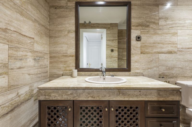 Elegant Vanity with Marble Countertop